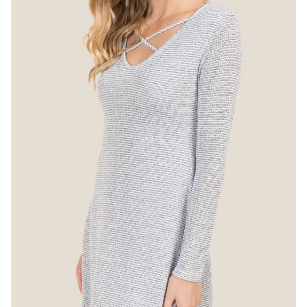 NWT francescas Patrice marled waffle knit dress S
